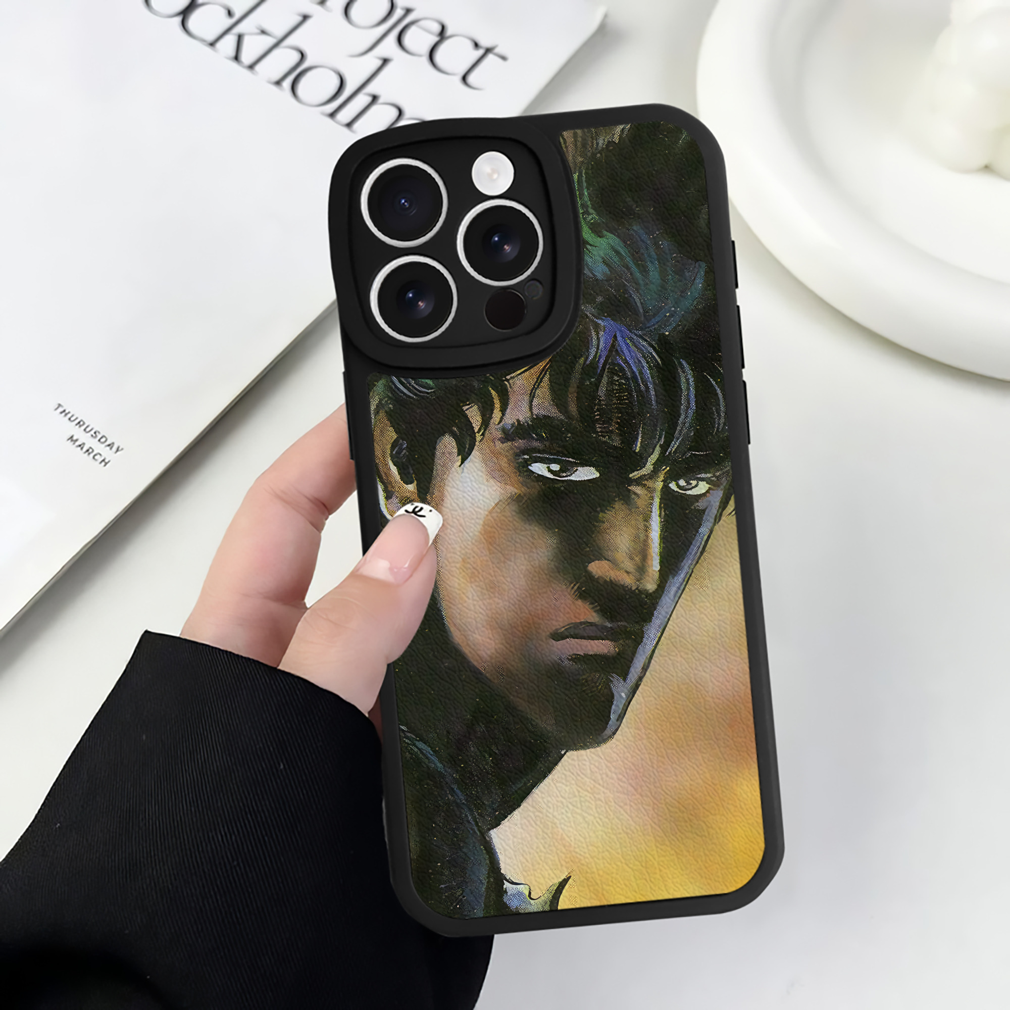 （画像用） 北斗の拳 Fist of the North Star 【iPhone 16シリーズ対応】シリコンスマホケース（レザー調） 材質：シリコン